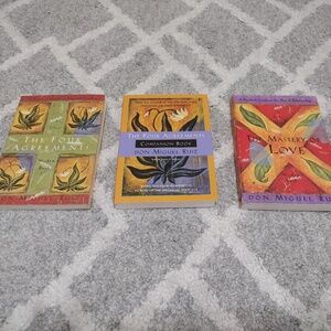 Don Miguel Ruiz (Lot Of 3) Paperback Books : Four Agreements, Companion, Love